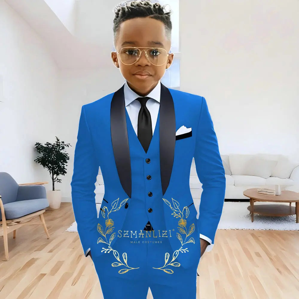 Boys' Navy Blue Formal 3-Piece Suit (2-16Y)