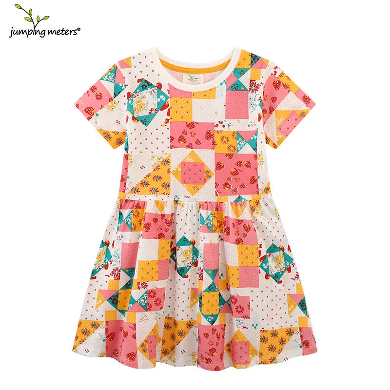 Girls' Animal Embroidery Sleeveless Party Dress
