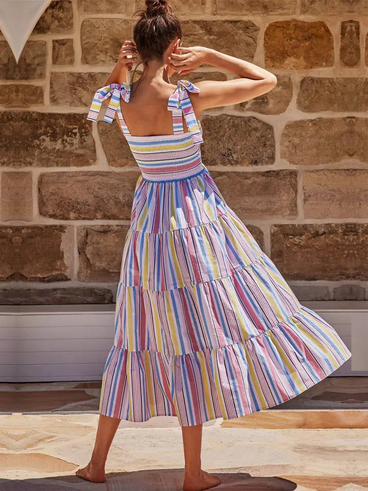 New Casual Long Women Print Dress