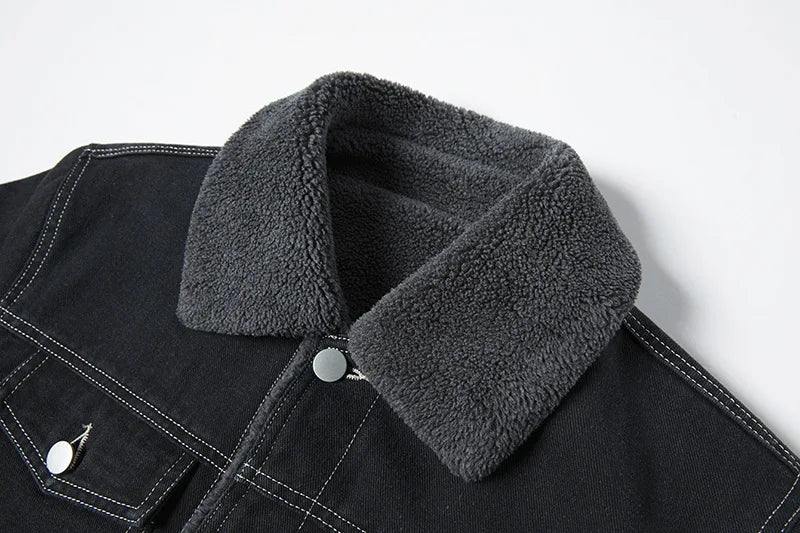 Autumn Winter Warm Denim Jacket