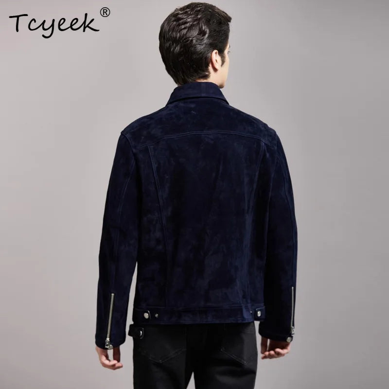 Tcyeek High-End Blue Leather