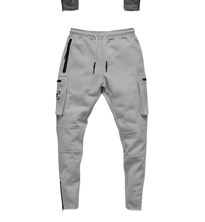 Men's Gym Fitness Multi-Pocket Workout Training Pants Cotton Jogging Sweatpants Camouflage Men  Fashion Training Trousers