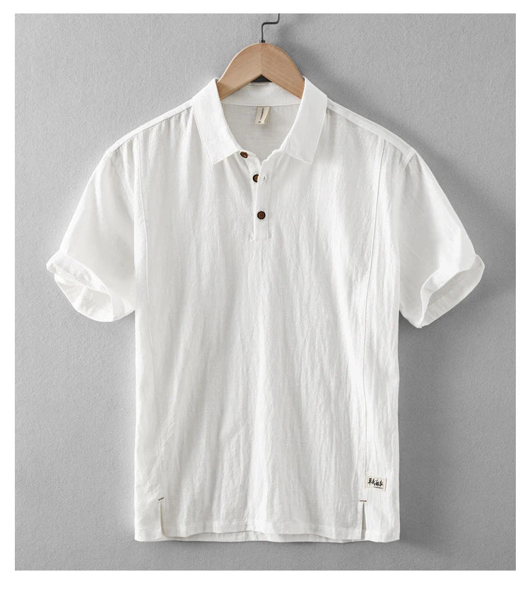 Men's Chinese Style Linen Short Sleeve Shirt