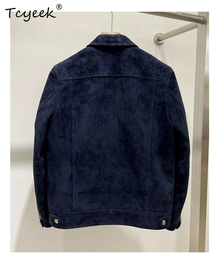 Tcyeek High-End Blue Leather