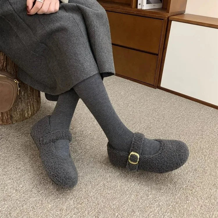 Famous Brand Spring Retro Single Shoes Comfortable Rubber Bottom Ladies Sandals Wider Toe Box Ballerina Slippers Style