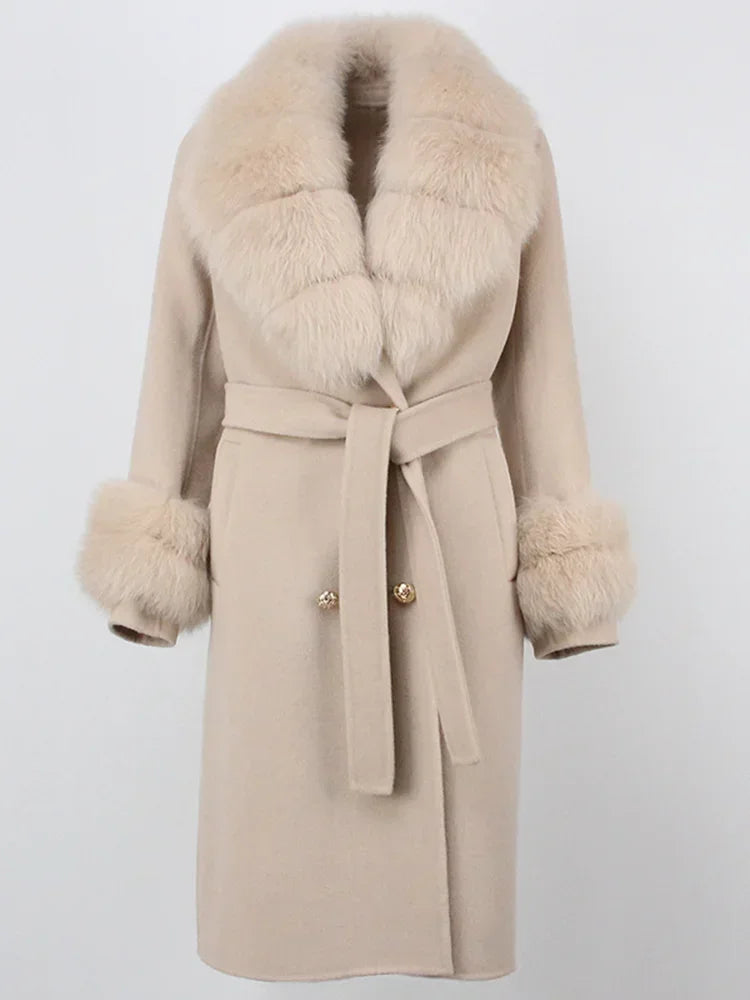Elegant Long Fur Winter Overcoat