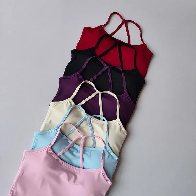 Women's Cross-Back Push-Up Sports Bra
