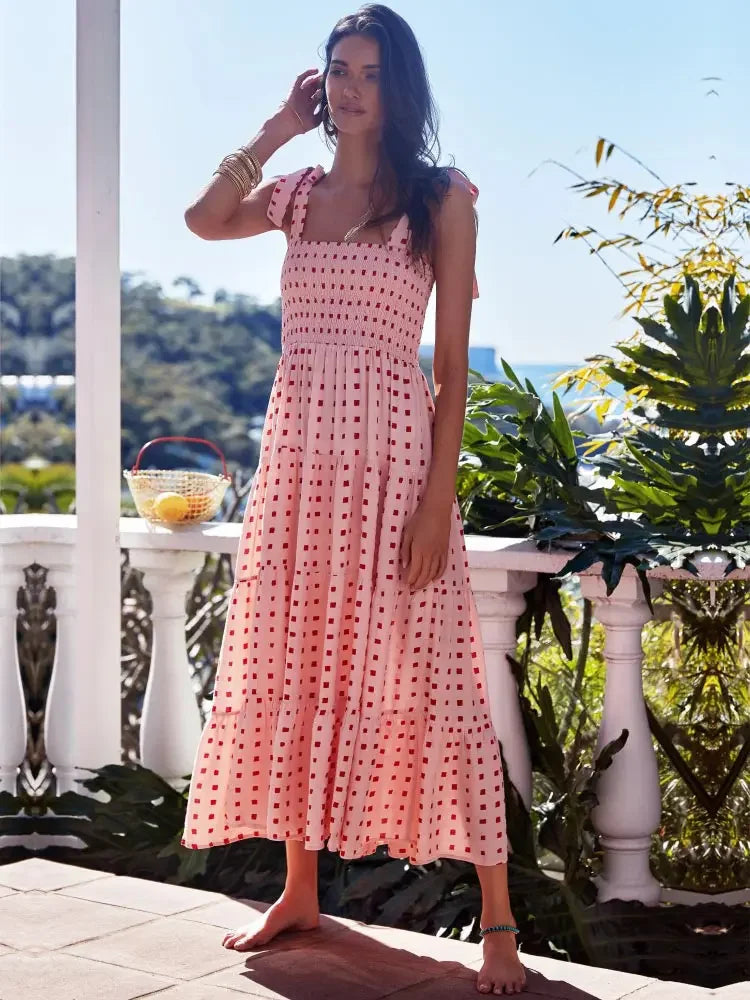 New Casual Long Women Print Dress