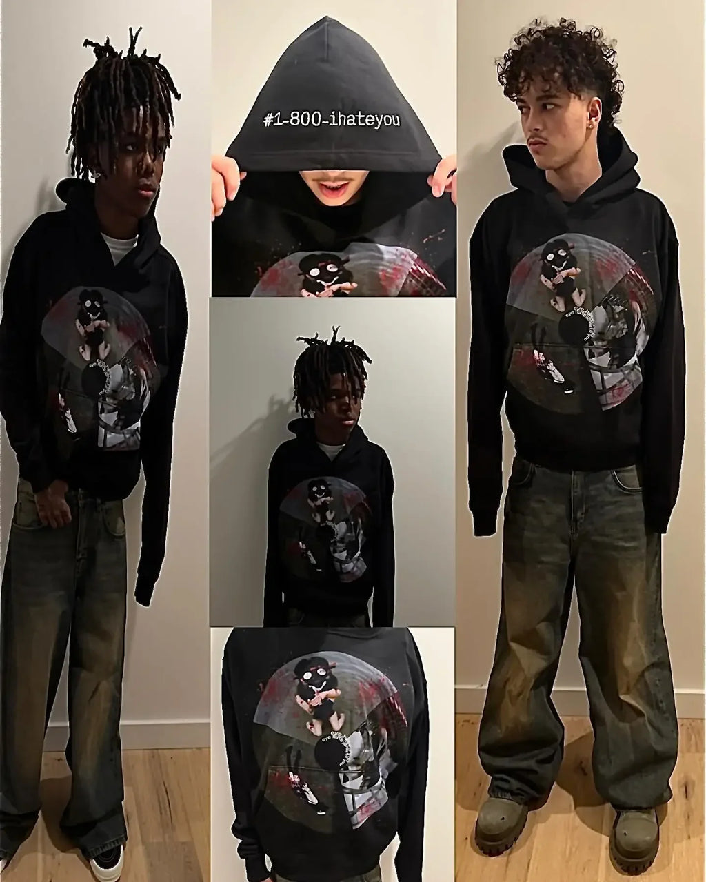 Y2k Hip-Hop Fashion Letter Printing Hoodie Women Casual Streetwear Sweatshirt Top Gothic Oversized Hoodie Men's Clothing