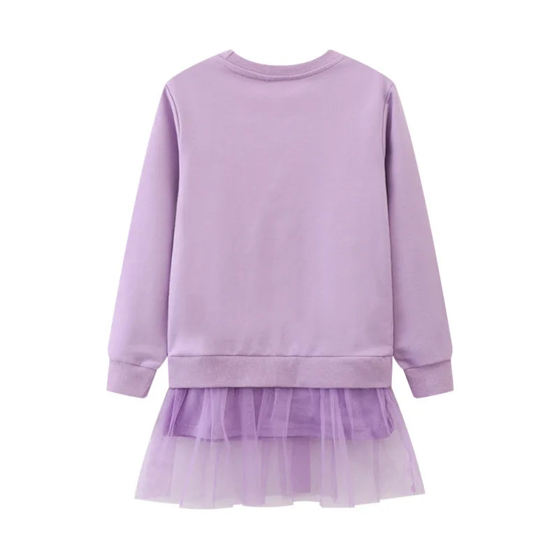 Girls' Cartoon Stars Mesh Dress
