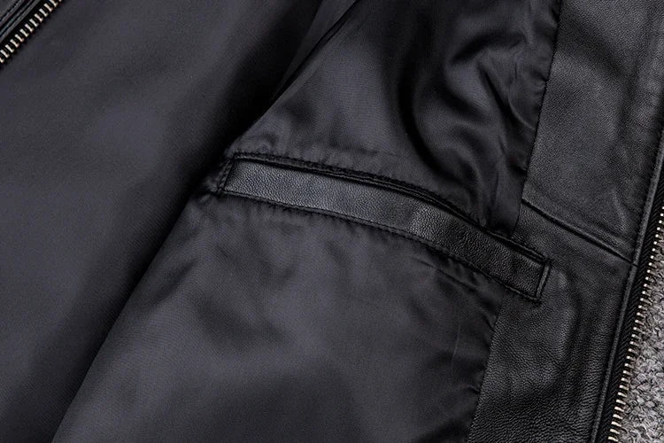 Spring Genuine Leather Biker