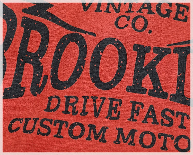 Men's Retro Letter Print Long Sleeve T-Shirt