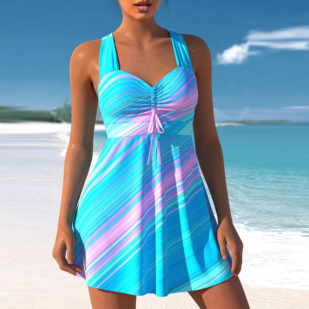 Women's Plus Size Tankini Swimsuit Set