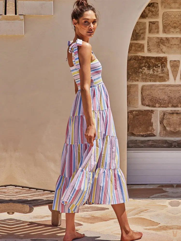 New Casual Long Women Print Dress