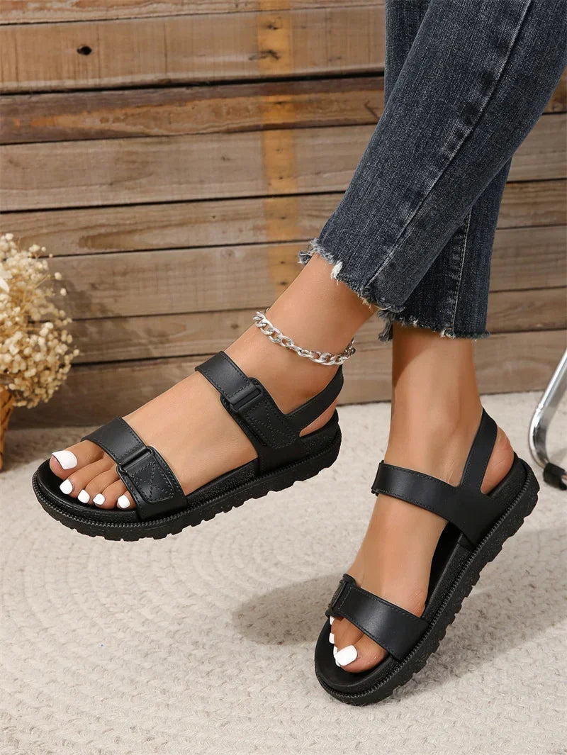 New Summer Style Fashionable Comfortable Elegant Casual and Wear-resistant Thick-soled Soft-soled Seaside Beach Woman Sandals