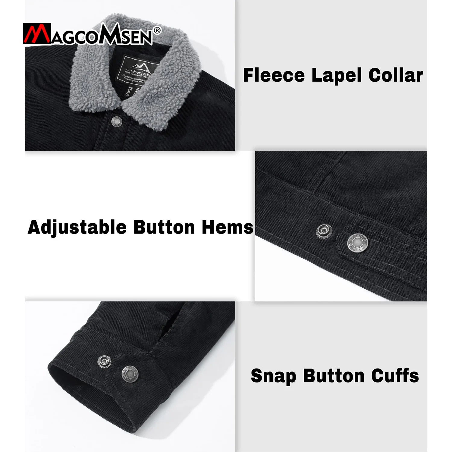 MAGCOMSEN Vintage Fleece Windbreaker