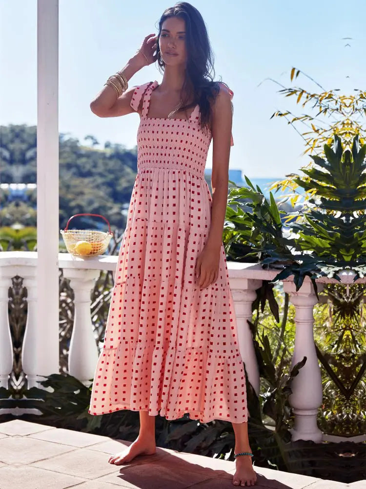 New Casual Long Women Print Dress