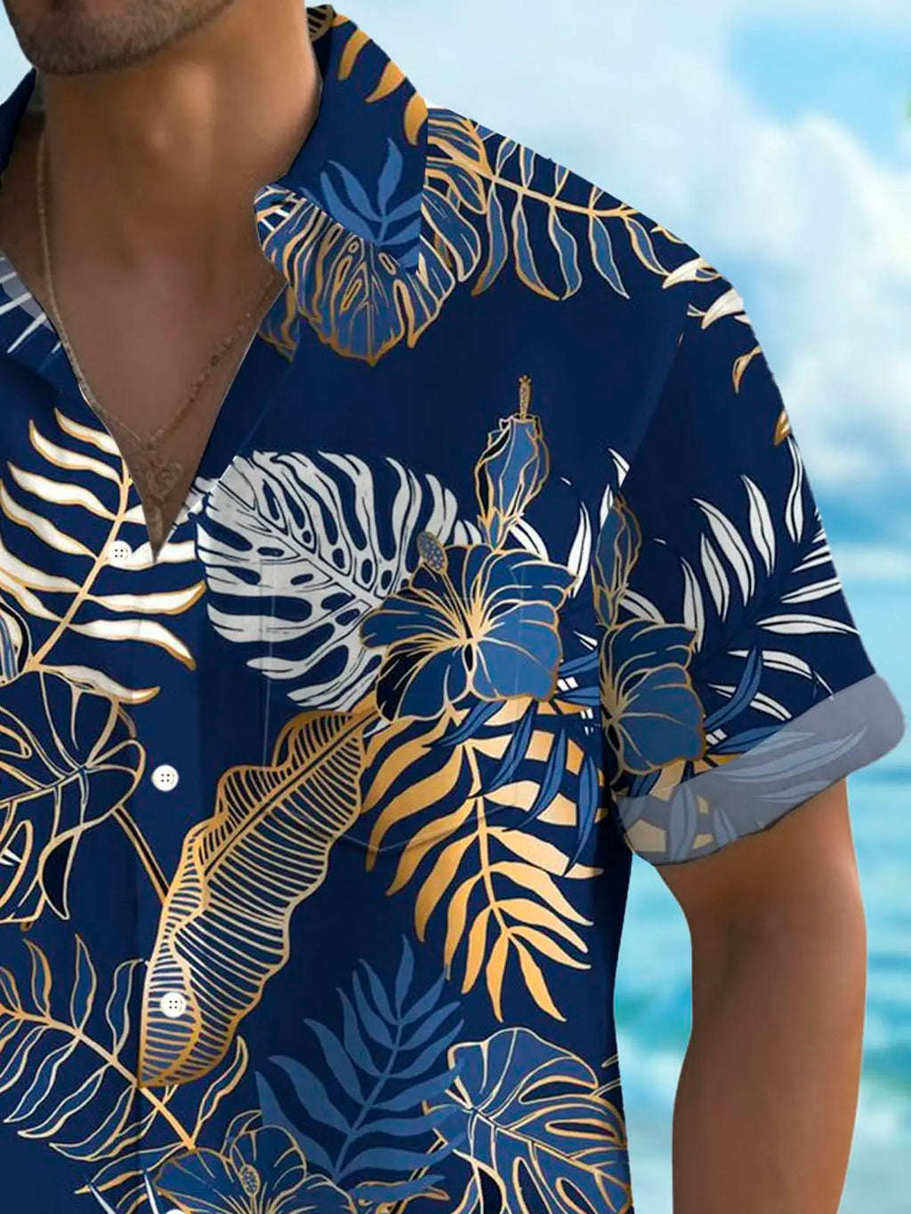 Men's Hawaiian Print Short Sleeve Shirt