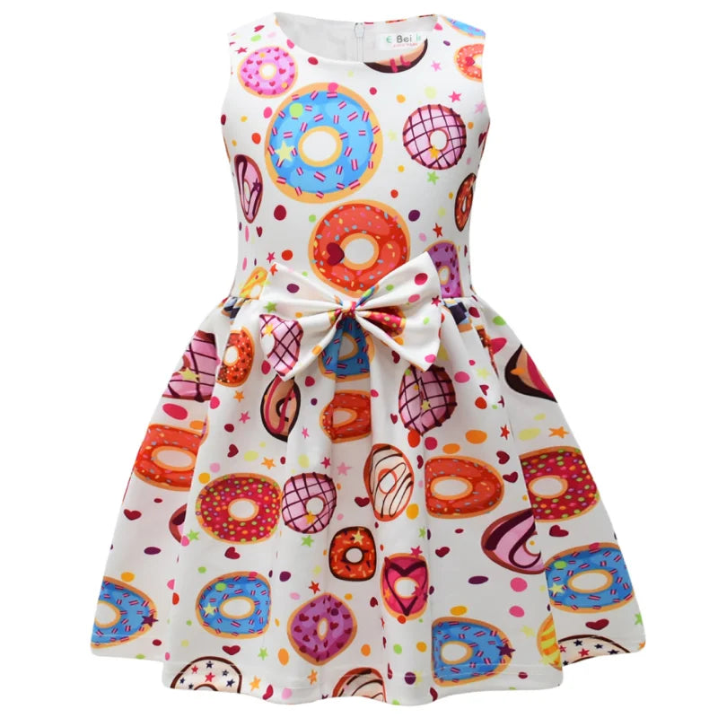 Girls' Donut Bow Birthday Party Dress