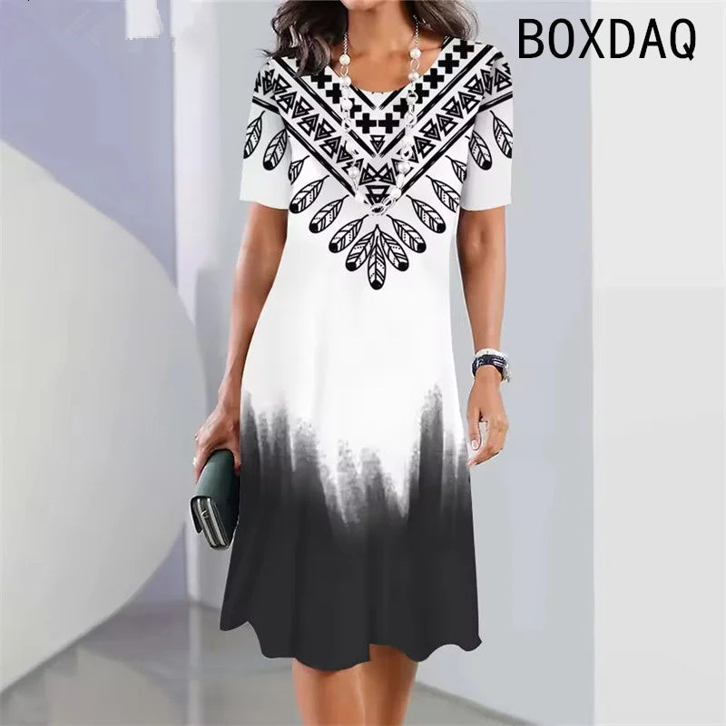 Gradient Print Dress