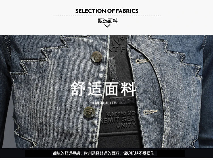 Men’s Premium Slim Denim Coat