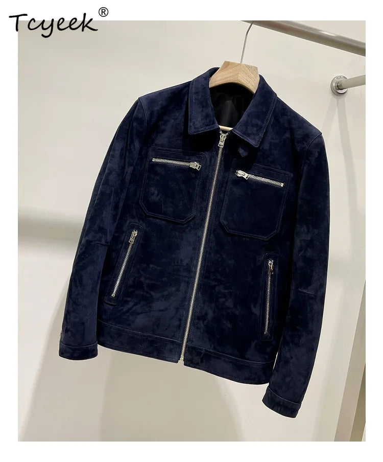 Tcyeek High-End Blue Leather