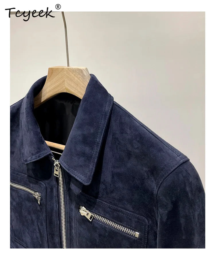 Tcyeek High-End Blue Leather