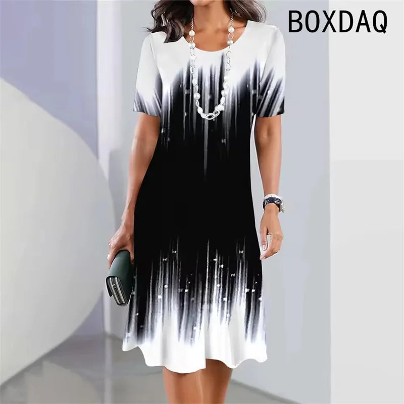Gradient Print Dress