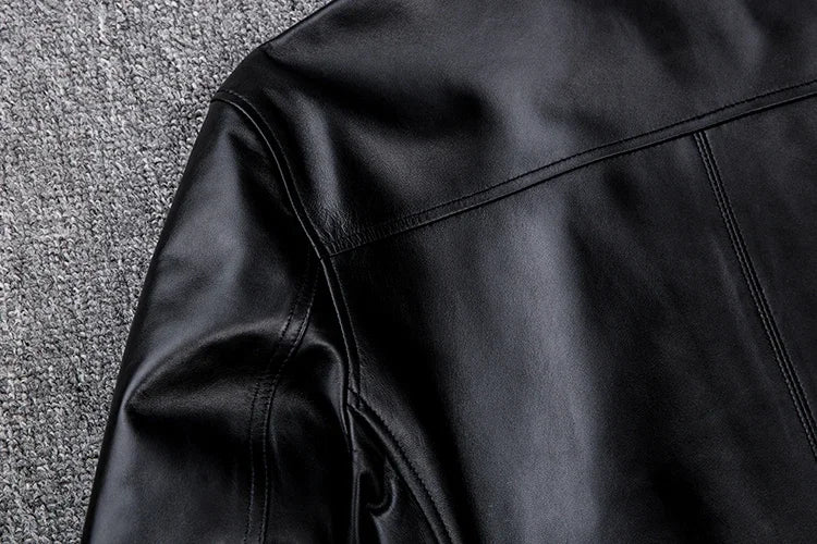 Spring Genuine Leather Biker