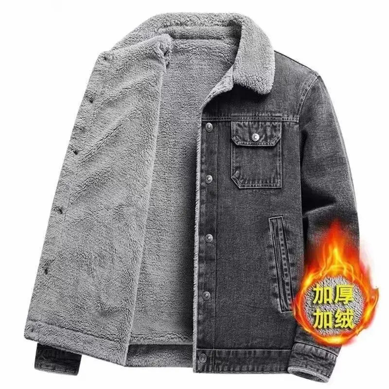 Casual Youth Fleece Denim Jacket