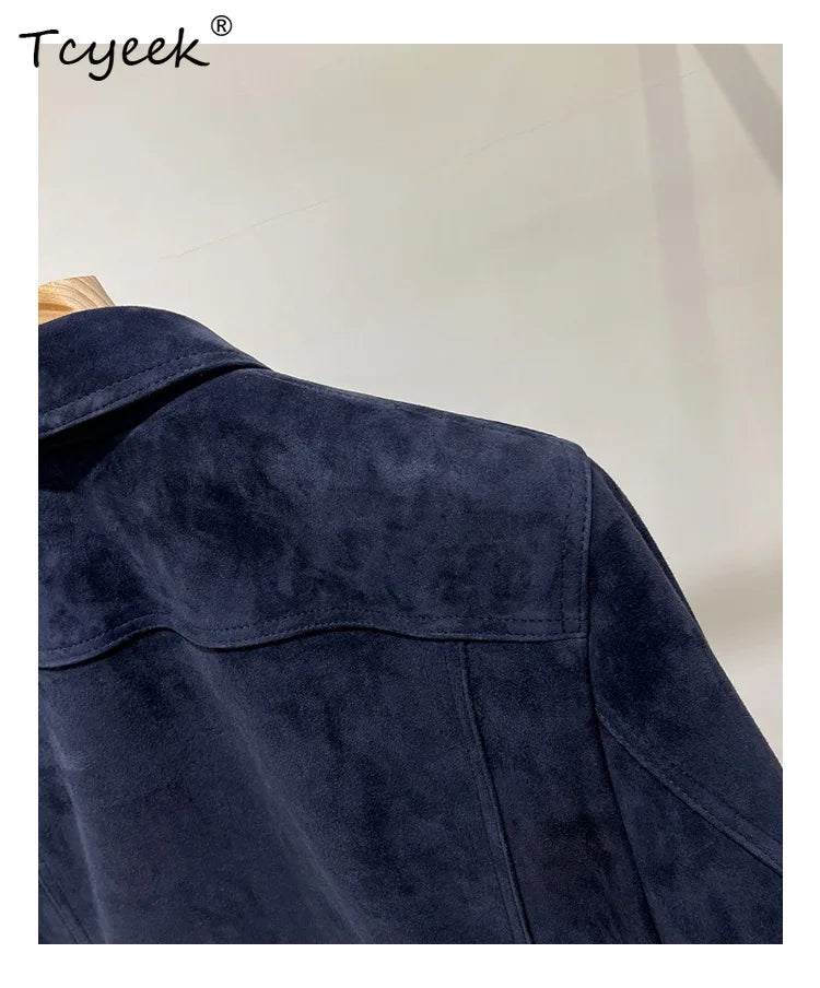 Tcyeek High-End Blue Leather