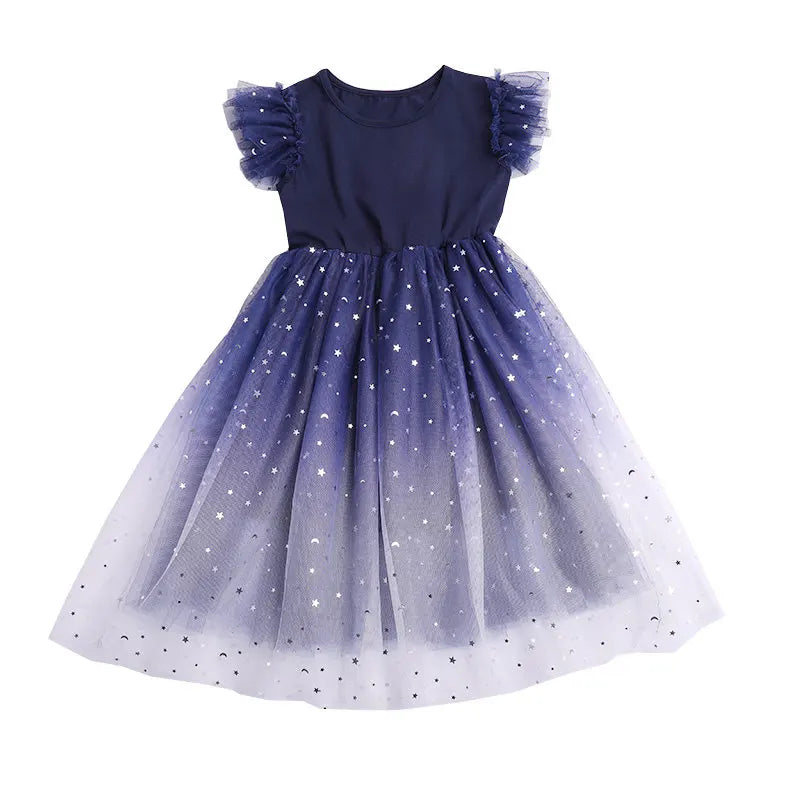 Girls' Sequin Mesh Fancy Dress (9-11Y)