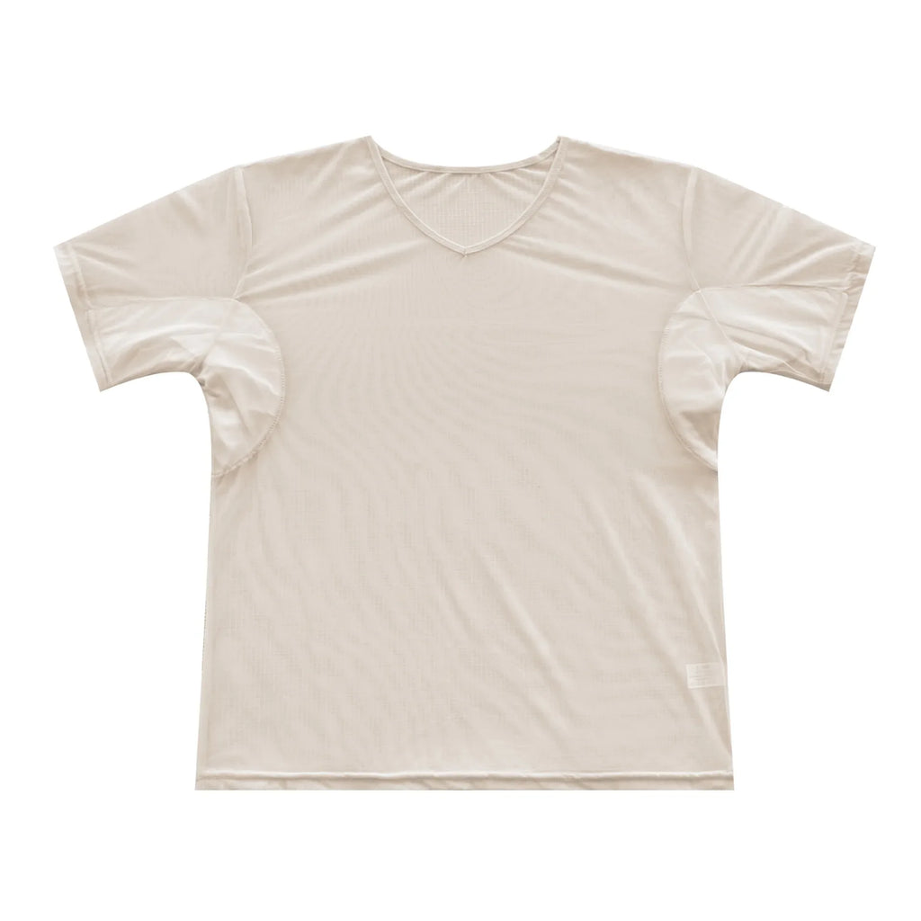 Men's Mesh Vest with Sweat Absorbent Pad Short Sleeve Sweatshirt Breathable Underarm Moisture Wicking Comfortable Innerwear