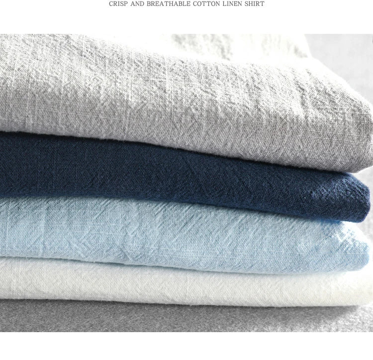 Men's Chinese Style Linen Short Sleeve Shirt