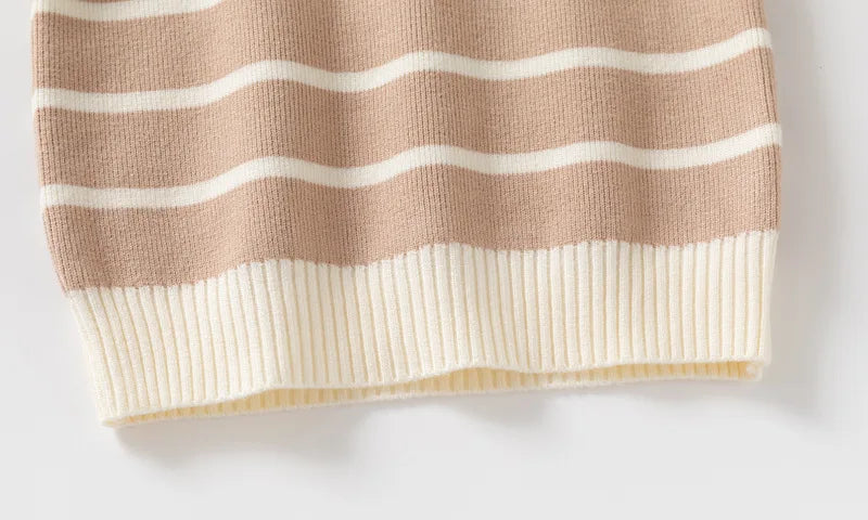 Baby Boys' Striped Bear Embroidery Sweater