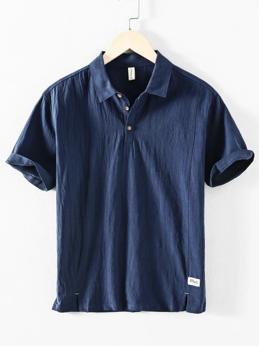 Men's Chinese Style Linen Short Sleeve Shirt