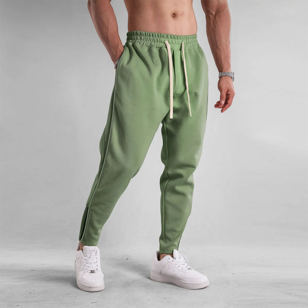 Men's Clothing Sport Casual Zipper Baggy Pants Cotton Long Trousers Outdoor Gym Fitness Workout Jogging Sweatpants Trackpants