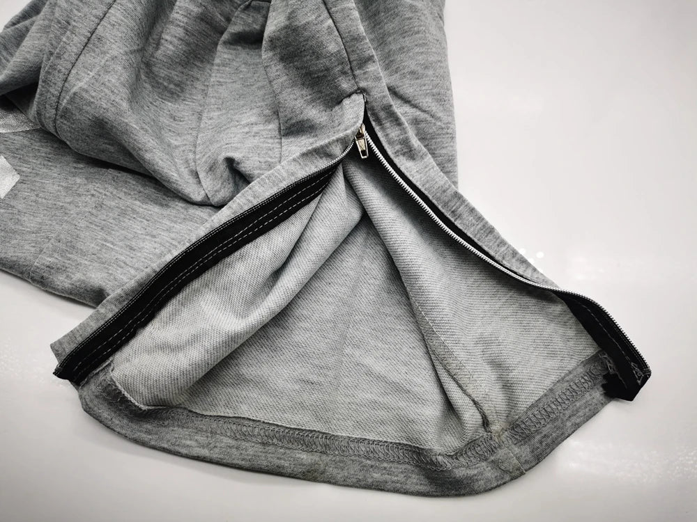 Mens Training Pants GYM Track Sweatpants Joggers Breathable Workout Fitness Male Running Sport Trousers Zipper Bottoms