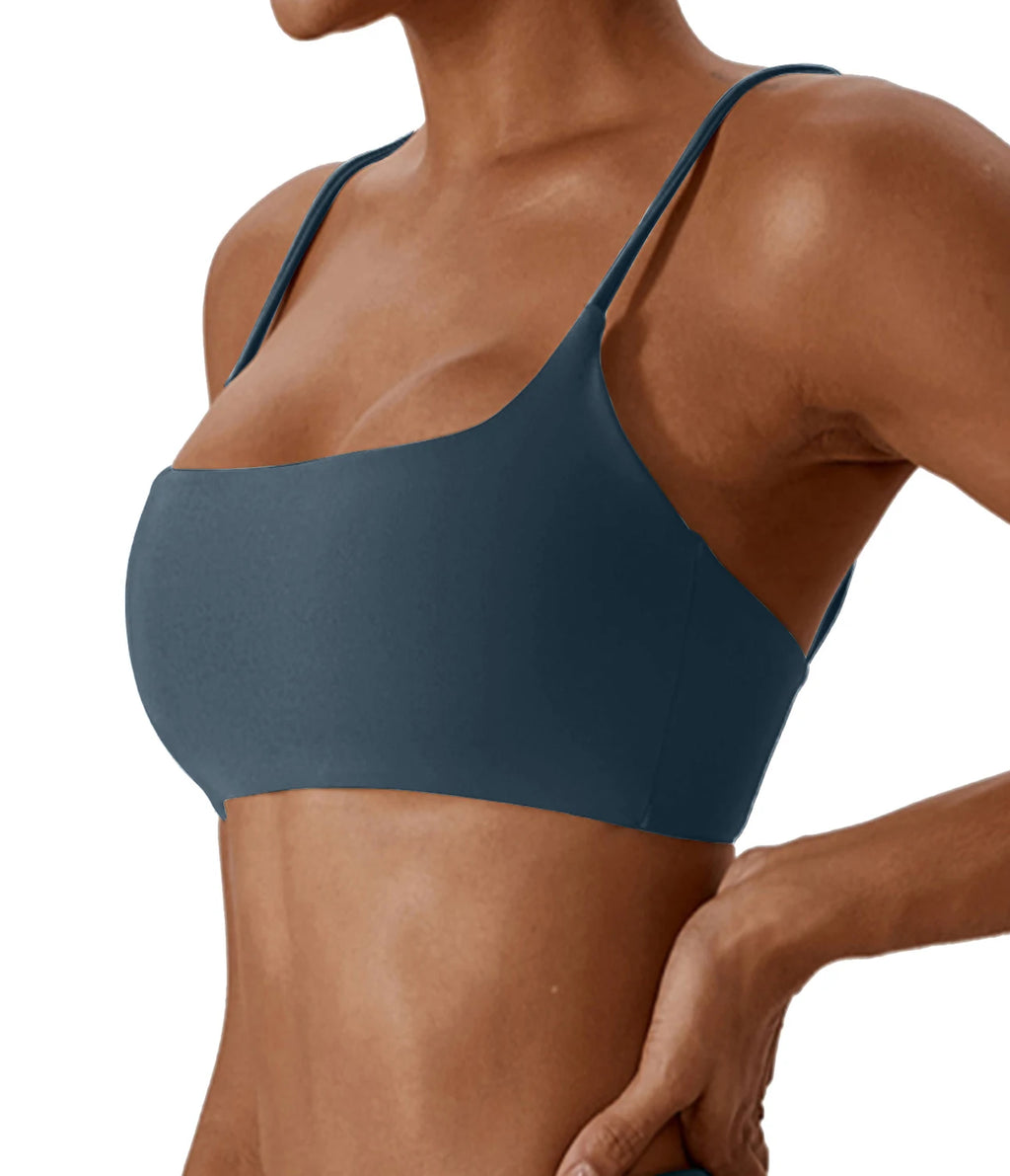 Women's Cross-Back Strappy Sports Bra