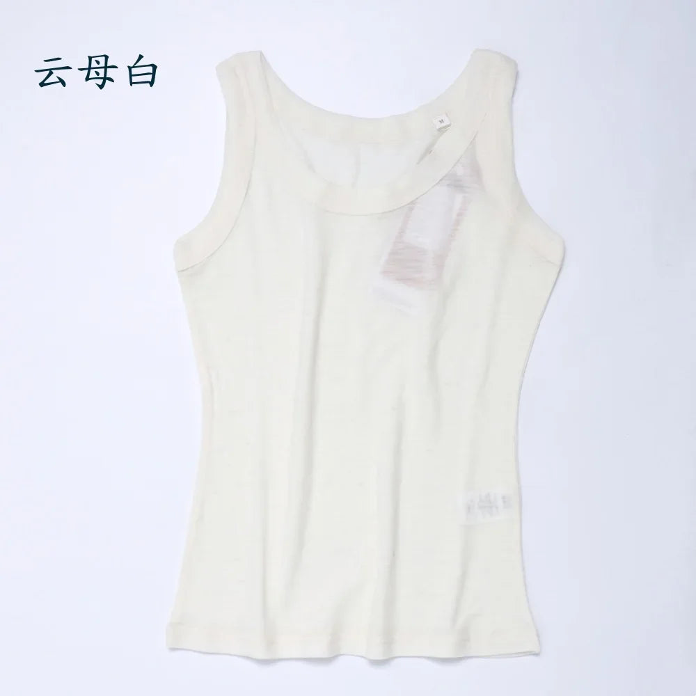 Women Merino Base Layer 100% Merino Wool Tank Top Sleeveless Tops Running Hiking Tank Tops Light Wicking Breathable Anti-Odor