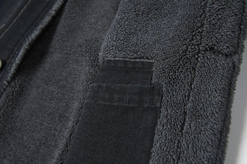 Autumn Winter Warm Denim Jacket