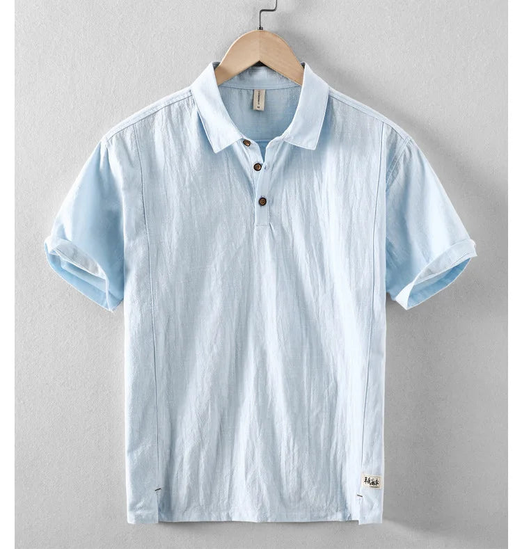 Men's Chinese Style Linen Short Sleeve Shirt