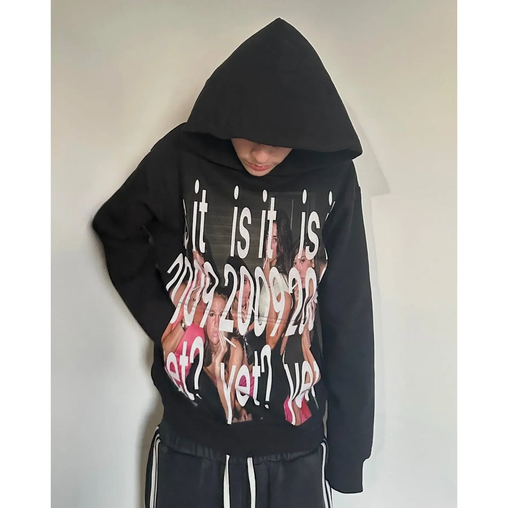 Y2k Hip-Hop Fashion Letter Printing Hoodie Women Casual Streetwear Sweatshirt Top Gothic Oversized Hoodie Men's Clothing