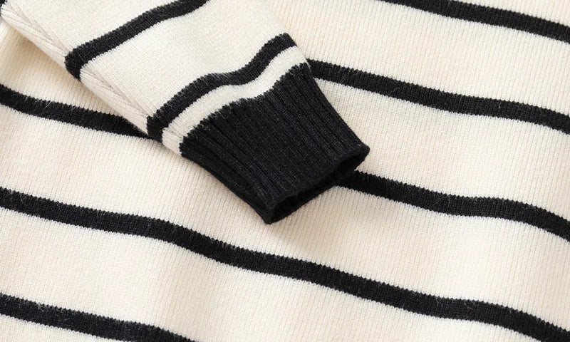 Baby Boys' Striped Bear Embroidery Sweater