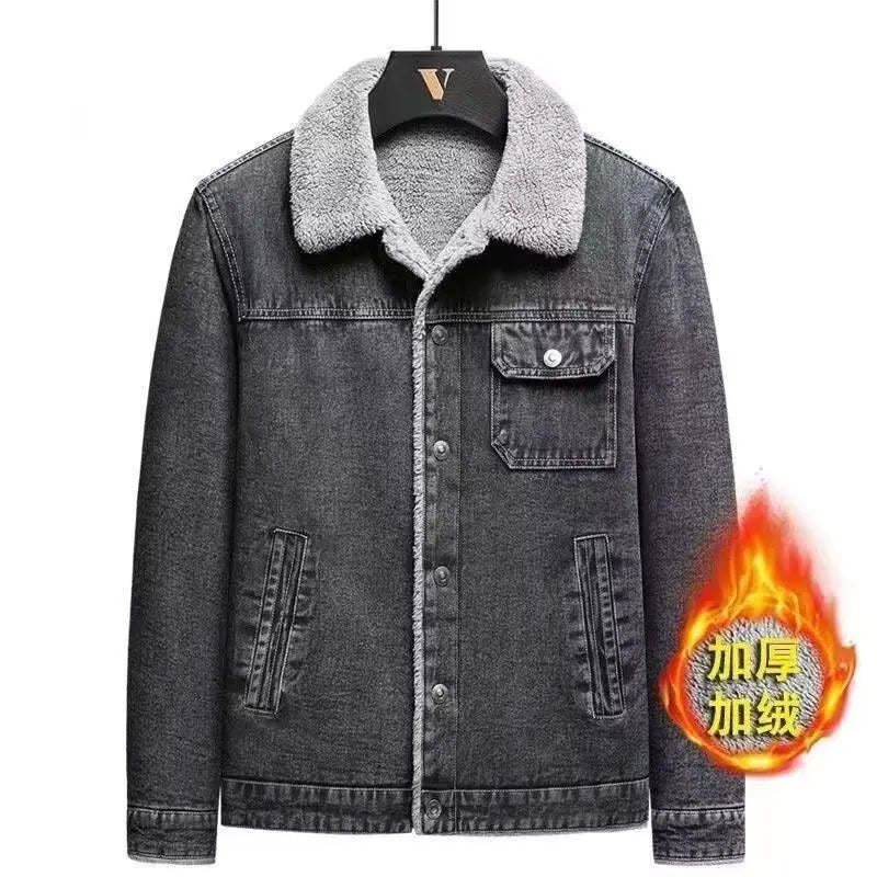 Casual Youth Fleece Denim Jacket