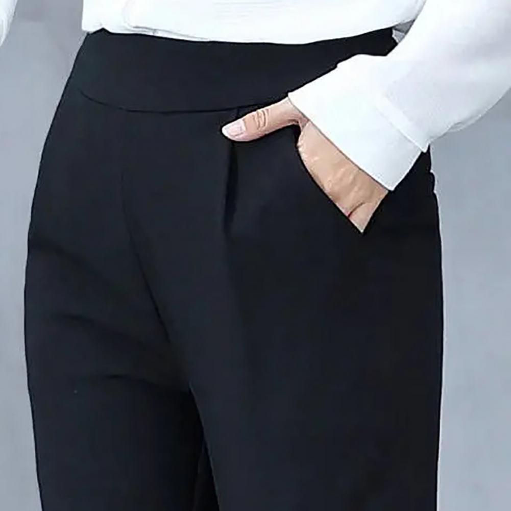 Women's High-Waist Slim Straight Ankle Pants