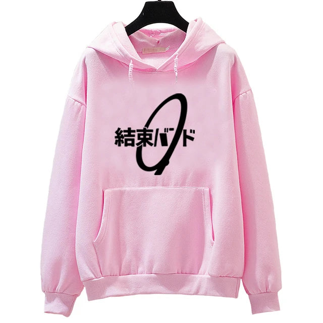 Japanese Anime Bocchi The Rock Hoodies Women Hoodie Kessoku Band Winter Warm Sweatshirt Vintage Harajuku Aesthetic Sudaderas