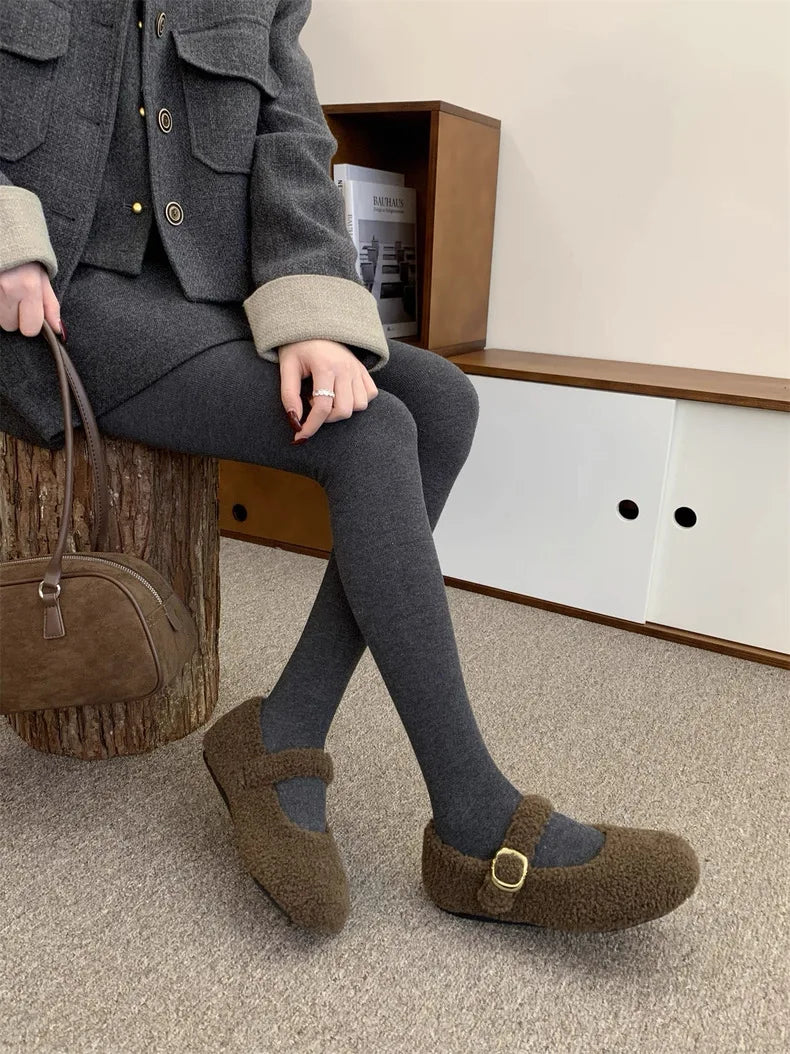 Famous Brand Spring Retro Single Shoes Comfortable Rubber Bottom Ladies Sandals Wider Toe Box Ballerina Slippers Style
