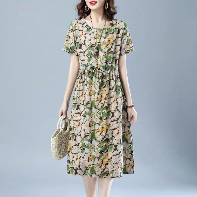 Printed Midi Dress