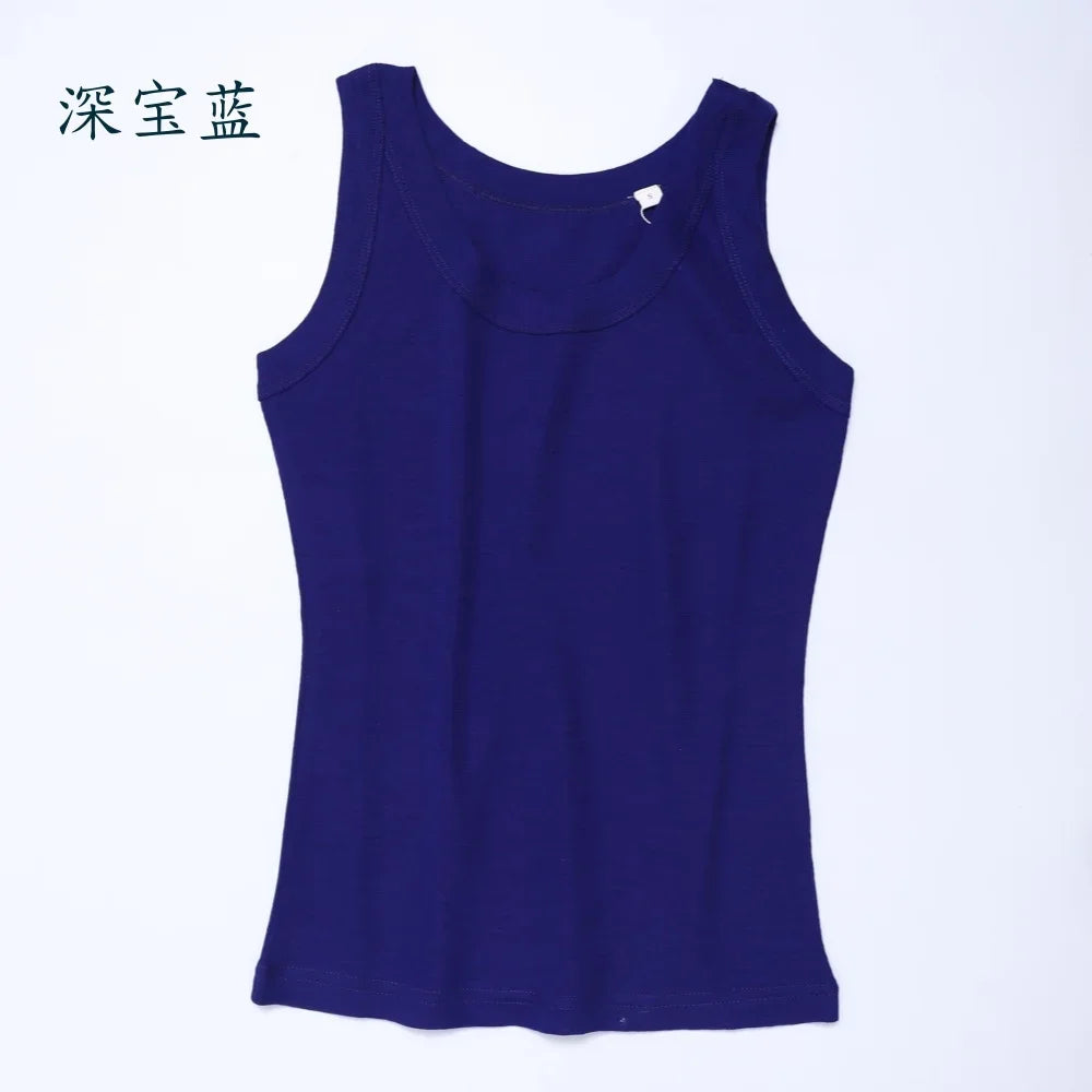 Women Merino Base Layer 100% Merino Wool Tank Top Sleeveless Tops Running Hiking Tank Tops Light Wicking Breathable Anti-Odor